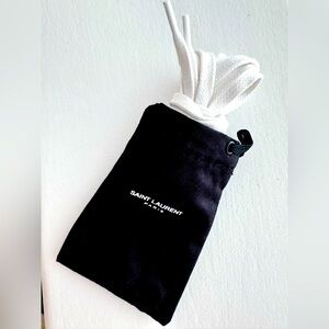 Saint Laurent Classic white LACES ONLY with original bag. 100% AUTHENTIC